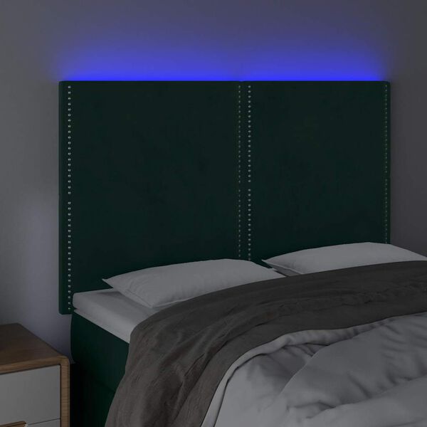 vidaXL s&ouml;t&eacute;tz&ouml;ld b&aacute;rsony LED-es fejt&aacute;mla 144x5x118/128 cm