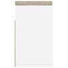 vidaXL fehér és sonoma tölgy színű cipőtároló pad párnával 104x30x49cm