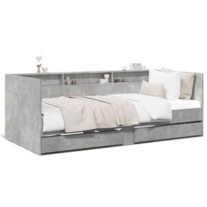 vidaXL betonsz&uuml;rke kanap&eacute;&aacute;gy fi&oacute;kkal matrac n&eacute;lk&uuml;l 100x200 cm