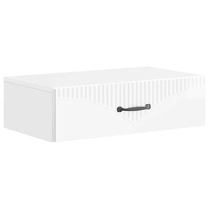 vidaXL Fali oldalt&aacute;bla Magasf&eacute;nyű Feh&eacute;r 59 x 34,5 x 17 cm Szerelt Fa