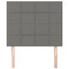 vidaXL sötétszürke szövet fejtámla 80x5x118/128 cm