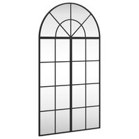 vidaXL fekete ívelt vas fali tükör 60 x 110 cm