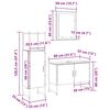 vidaXL F&uuml;rdőszoba b&uacute;tor szett 3 pcs Barna 33 x 33 x 120.5 cm Faanyag