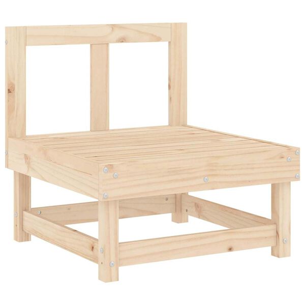 vidaXL tömör fenyőfa középső kanapé párnákkal