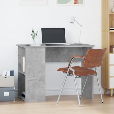 vidaXL betonszürke szerelt fa íróasztal 100 x 55 x 75 cm