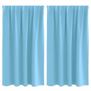 vidaXL Fekete F&uuml;gg&ouml;ny Gyűrűkkel 2 pcs Vil&aacute;gosk&eacute;k 140 x 140 cm