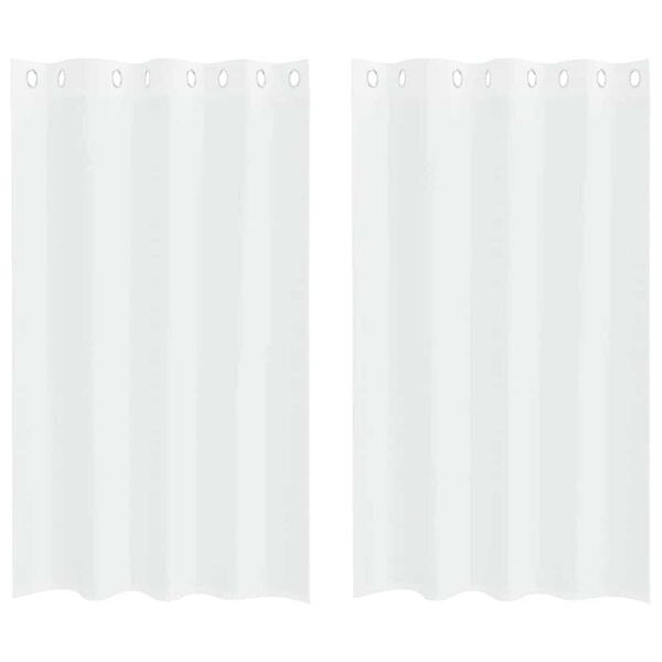 vidaXL Voile Függöny függönyökkel 2 pcs Fehér 175 x 140 cm Poliészter
