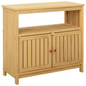 vidaXL Kert oldals&oacute; asztal Vil&aacute;gos ak&aacute;c 80 x 35 x 75 cm T&ouml;m&ouml;r Ak&aacute;cfa