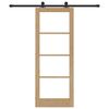 vidaXL Csúszó ajtó ORKDAL Természetes és fekete 78 x 202 cm