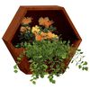 vidaXL 2 db rozsda sz&iacute;nű corten ac&eacute;l fali n&ouml;v&eacute;nytart&oacute; 30 x 10 x 25 cm