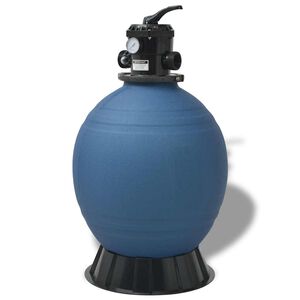 vidaXL Medence homokszűrő K&eacute;k &Oslash; 55.9 x 96.5 cm PE