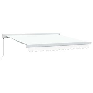 vidaXL Beh&uacute;zhat&oacute; napellenző Feh&eacute;r 300 x 250 cm V&aacute;szon &eacute;s Alum&iacute;nium