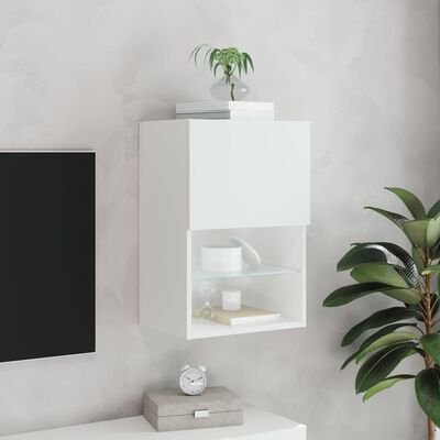 vidaXL fehér TV-szekrény LED-lámpákkal 40,5x30x60 cm