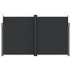 vidaXL fekete beh&uacute;zhat&oacute; oldals&oacute; napellenző 200 x 1200 cm