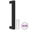 vidaXL 20 db fekete rozsdamentes ac&eacute;l szekr&eacute;nyfoganty&uacute; 128 mm