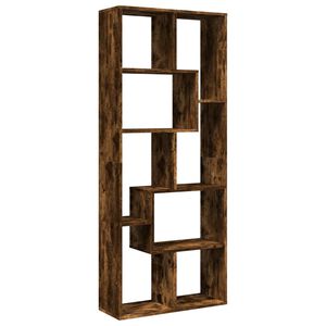 vidaXL f&uuml;st&ouml;s t&ouml;lgy szerelt fa elv&aacute;laszt&oacute; k&ouml;nyvespolc 67x25x161,5 cm
