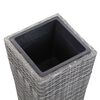 vidaXL szürke polyrattan kerti magaságyás 30 x 30 x 80 cm