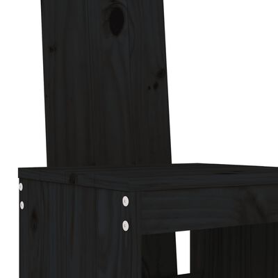 vidaXL 2 db fekete tömör fenyőfa bárszék 40x42x120 cm