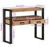 vidaXL Konzolasztal fiókkal Barna 90 x 33 x 75 cm tömör akácfa