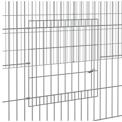 vidaXL 4 paneles horganyzott vas nyúlketrec 433x109x54 cm