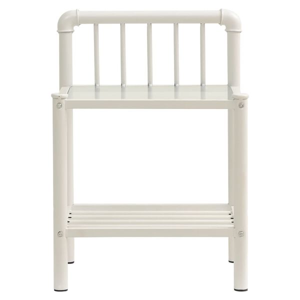 vidaXL 2 db fehér és átlátszó fém és üveg éjjeliszekrény