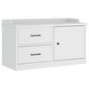 vidaXL SANDNES feh&eacute;r t&ouml;m&ouml;r fenyőfa előszobapad 87x40x50 cm
