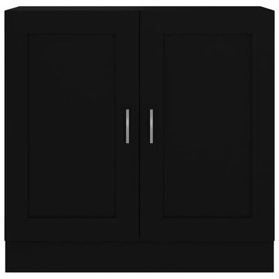 vidaXL fekete forgácslap könyvszekrény 82,5 x 30,5 x 80 cm