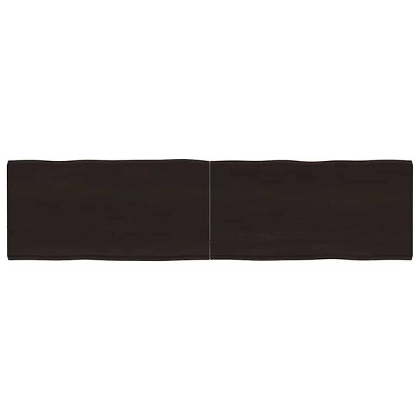 vidaXL sötétbarna kezelt tömör asztallap 160x40x(2-4) cm