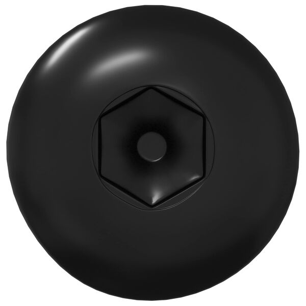 vidaXL K&ouml;penyes Any&aacute;k 2 pcs Fekete M4 x 14,5 mm Vas