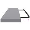 vidaXL sz&uuml;rke MDF lebegő fali polc 120 x 23,5 x 3,8 cm