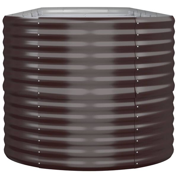 vidaXL barna horganyzott acél kerti magaságyás 440x80x68 cm