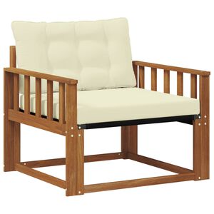 vidaXL K&uuml;lt&eacute;ri kanap&eacute; szett T&ouml;m&ouml;r ak&aacute;cfa &eacute;s textil&eacute;n Term&eacute;szetes