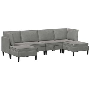 vidaXL Nappali b&uacute;tor szett p&aacute;rn&aacute;val 6 pcs Vil&aacute;gossz&uuml;rke B&aacute;rsony