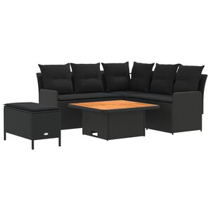 vidaXL B&uacute;tor szettek 5 db Fekete PE Rattan