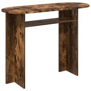 vidaXL Konzolasztal F&uuml;st&ouml;s T&ouml;lgy 100 x 39,5 x 75 cm Szerelt Fa