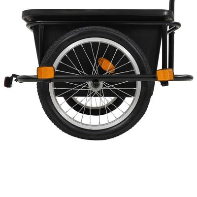 vidaXL fekete kerékpár-utánfutó 50 L
