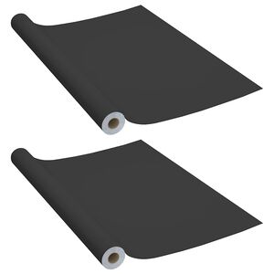 vidaXL 2 db fekete &ouml;ntapad&oacute; PVC ajt&oacute;f&oacute;lia 500 x 90 cm