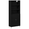 vidaXL Magasfi&uacute; 2 db Fekete t&ouml;lgy 69,5 x 34 x 180 cm
