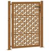 vidaXL kerti kapu 100x150 cm időj&aacute;r&aacute;s&aacute;ll&oacute; ac&eacute;l kereszt mint&aacute;val