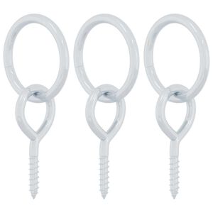 vidaXL 3 db ez&uuml;stsz&iacute;nű ac&eacute;l l&oacute;k&ouml;tőgyűrű szemes csavarokkal