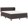 vidaXL Boxspring &aacute;gy matraccal s&ouml;t&eacute;tbarna 140 x 190 cm sz&ouml;vet