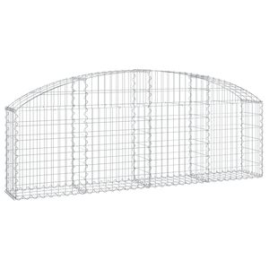 vidaXL &iacute;ves horganyzott vas gabion kos&aacute;r 200x30x60/80 cm