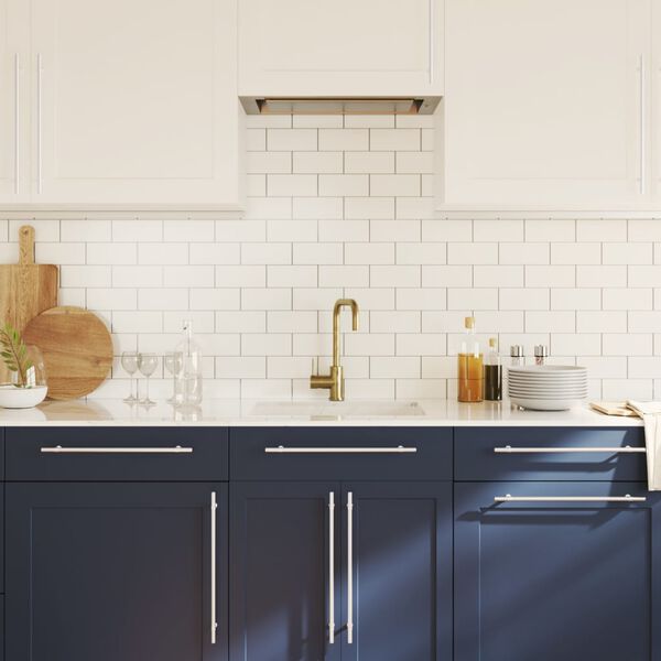 vidaXL 10 db ez&uuml;st rozsdamentes ac&eacute;l szekr&eacute;nyfoganty&uacute; 320 mm