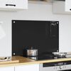 vidaXL Konyhai splashback Fekete 80 x 50 cm edzett üveg