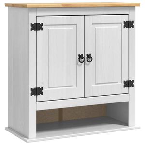 vidaXL F&uuml;ggő szekr&eacute;ny Corona Feh&eacute;r 70 x 33 x 71,5 cm T&ouml;m&ouml;r fenyőfa