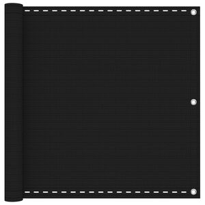 vidaXL Erk&eacute;ly Sz&uacute;nyogh&aacute;l&oacute; Fekete 75 x 700 cm HDPE &eacute;s Alum&iacute;nium