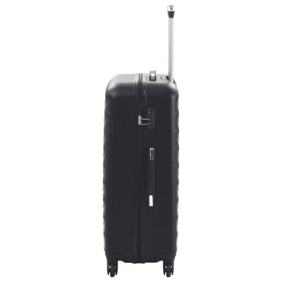 vidaXL 3 db fekete keményfalú ABS gurulós bőrönd