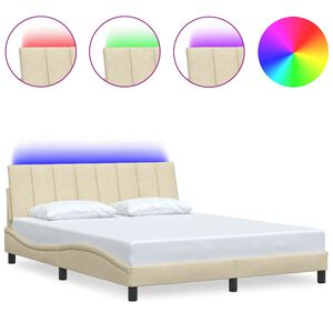 vidaXL kr&eacute;msz&iacute;nű sz&ouml;vet &aacute;gykeret matrac n&eacute;lk&uuml;l Hanko 160 x 200 cm