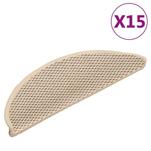 vidaXL 15 db sziz&aacute;l hat&aacute;s&uacute; berber &ouml;ntapad&oacute; l&eacute;pcsőszőnyeg 56x17x3 cm