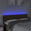 vidaXL s&ouml;t&eacute;tbarna sz&ouml;vet LED-es fejt&aacute;mla 160x7x78/88 cm
